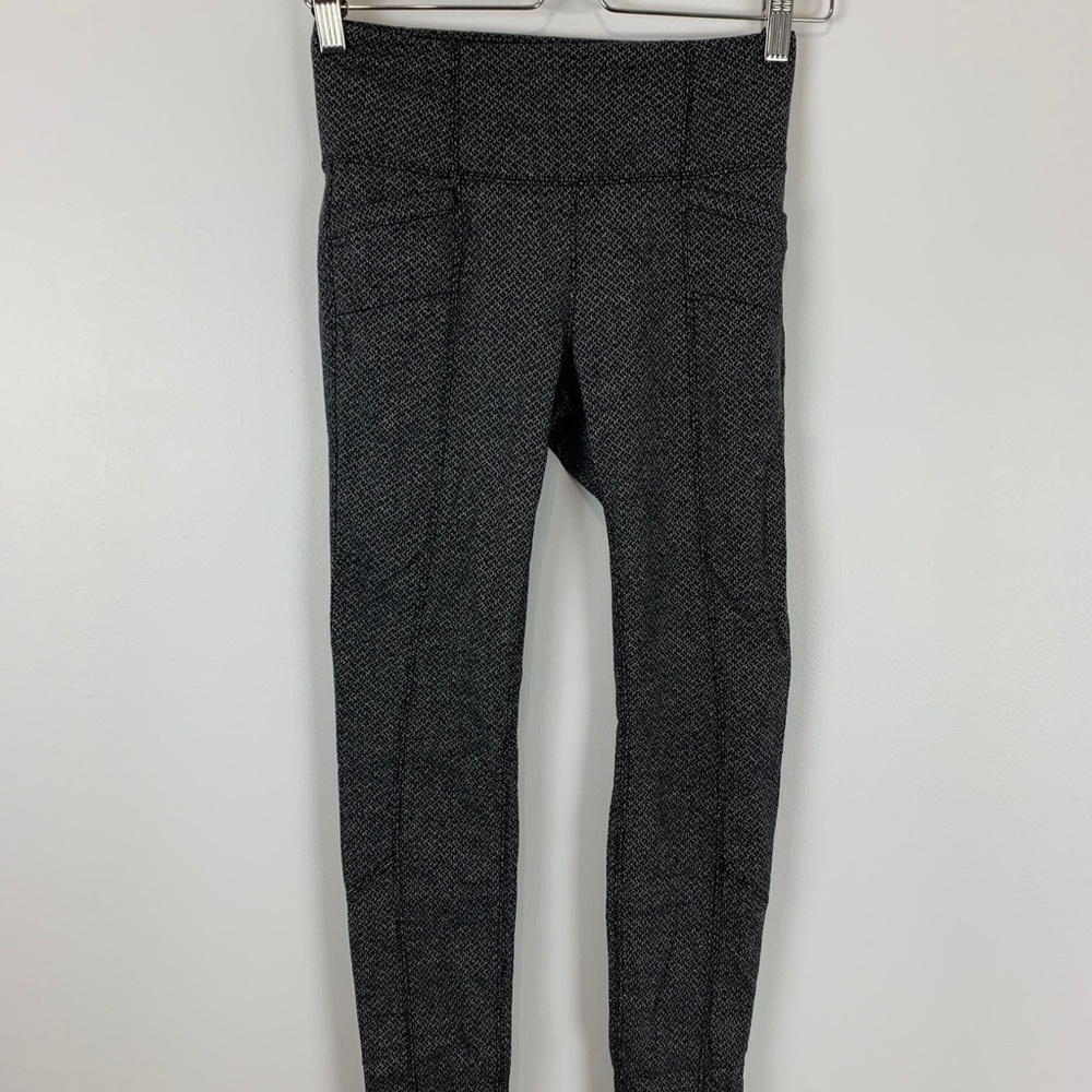 Athleta Metro High Waisted Herringbone Athletic Leggings Size XS Pockets - Picture 2 of 12